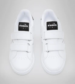 SCARPA JUNIOR DIADORA GAME P PS GIRL BIANCO/GLITTER/ORO -Corriviva Negozio 0046926 scarpa junior diadora game p ps girl biancoglitteroro