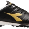SCARPA DA CALCIO JUNIOR DIADORA PICHICHI 3 TF NERA CON LOGO DORATO