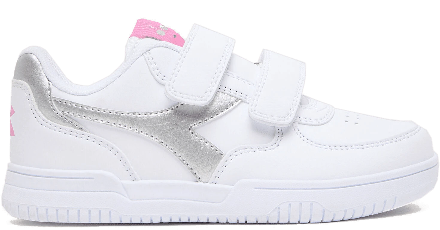 SCARPA DIADORA JUNIOR RAPTOR LOW PS BIANCA/ARGENTO 101.177721 C6103 1 SCARPA DIADORA JUNIOR RAPTOR LOW PS BIANCA/ARGENTO 101.177721 C6103