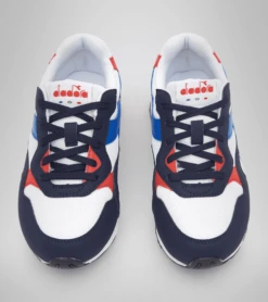 SCARPA DIADORA JUNIOR N.92 PS 101.177716 C9908 BLU - ROSSO - BIANCO -Corriviva Negozio 0055630 scarpa diadora junior n92 ps 101177716 c9908 blu rosso bianco