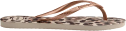INFRADITO DA MARE DA DONNA HAVAIANAS SLIM ANIMALS BEIGE-ROSE GOLD-DARK BROWN 4103352 9919 -Corriviva Negozio 0060197 infradito da mare da donna havaianas slim animals beige rose gold dark brown 4103352 9919