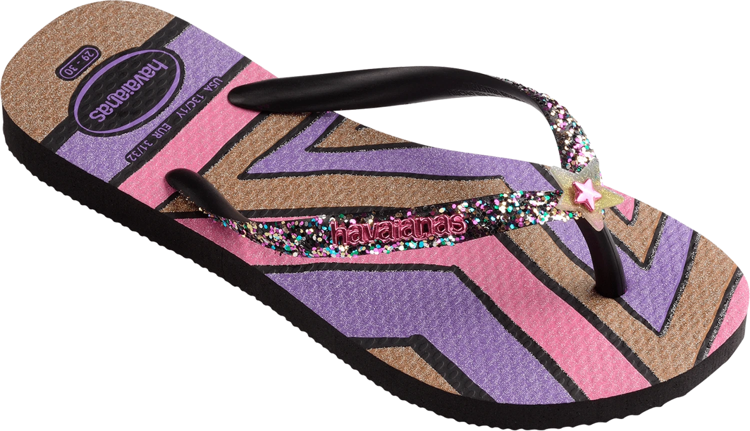 INFRADITO DA MARE JUNIOR HAVAIANAS KIDS SLIM GLITTER TRENDY BLACK 4146976 0090 2 INFRADITO DA MARE JUNIOR HAVAIANAS KIDS SLIM GLITTER TRENDY BLACK 4146976 0090 - immagine 2
