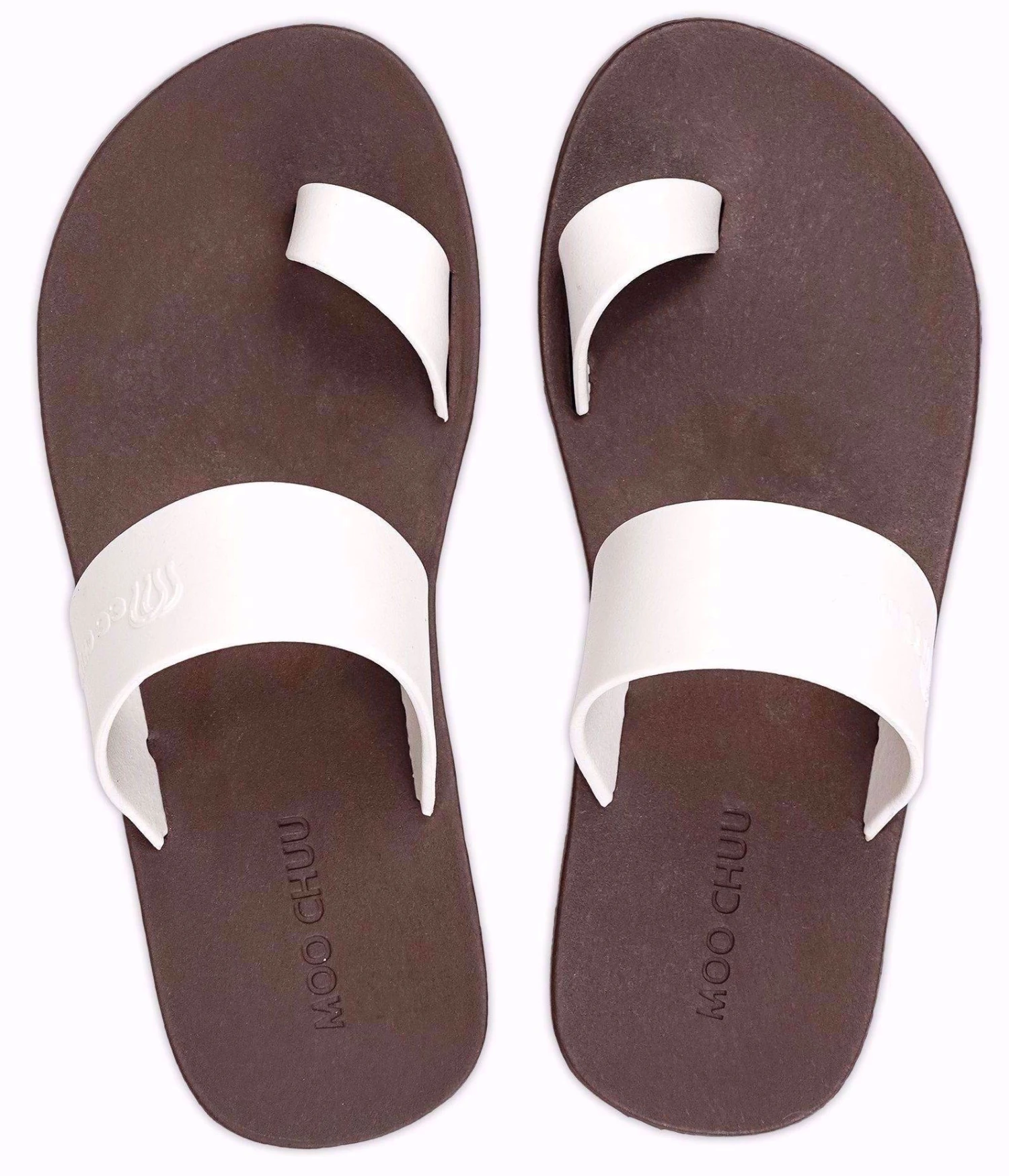 SANDALI MOO CHUU POP THUM BROWN WHITE 1 SANDALI MOO CHUU POP THUM BROWN WHITE