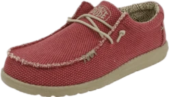 SCARPE DA UOMO HEYDUDE WALLY BRAIDED POMPEIAN RED 40003 6VP -Corriviva Negozio 0081308 scarpe da uomo heydude wally braided pompeian red 40003 6vp