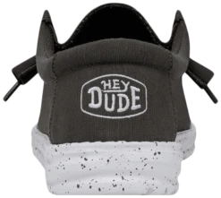 SCARPE DA UOMO HEYDUDE WALLY SLUB CANVAS DARK GREY 40009 29 -Corriviva Negozio 0081388 scarpe da uomo heydude wally slub canvas dark grey 40009 29