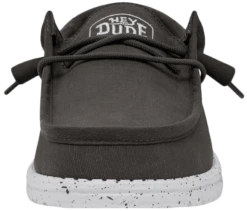 SCARPE DA UOMO HEYDUDE WALLY SLUB CANVAS DARK GREY 40009 29 -Corriviva Negozio 0081389 scarpe da uomo heydude wally slub canvas dark grey 40009 29