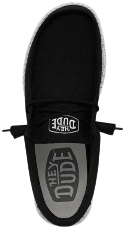 SCARPE DA UOMO HEYDUDE WALLY SLUB CANVAS BLACK 40009 001 -Corriviva Negozio 0081396 scarpe da uomo heydude wally slub canvas black 40009 001