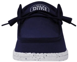 SCARPE DA UOMO HEYDUDE WALLY SLUB CANVAS NAVY 40009 410 -Corriviva Negozio 0081406 scarpe da uomo heydude wally slub canvas navy 40009 410