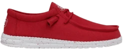 SCARPE DA UOMO HEYDUDE WALLY SLUB CANVAS RED 40009 610