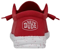 SCARPE DA UOMO HEYDUDE WALLY SLUB CANVAS RED 40009 610 -Corriviva Negozio 0081413 scarpe da uomo heydude wally slub canvas red 40009 610