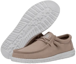 SCARPE DA UOMO HEYDUDE WALLY SLUB CANVAS TAN 40009 265 -Corriviva Negozio 0081417 scarpe da uomo heydude wally slub canvas tan 40009 265