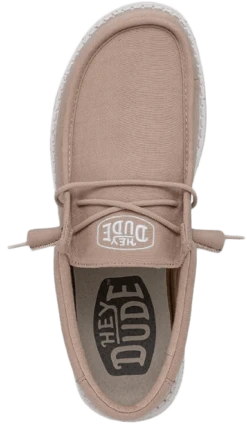 SCARPE DA UOMO HEYDUDE WALLY SLUB CANVAS TAN 40009 265 -Corriviva Negozio 0081420 scarpe da uomo heydude wally slub canvas tan 40009 265