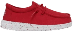 SCARPE JUNIOR HEYDUDE WALLY Y SLUB CANVAS RED 40044 610
